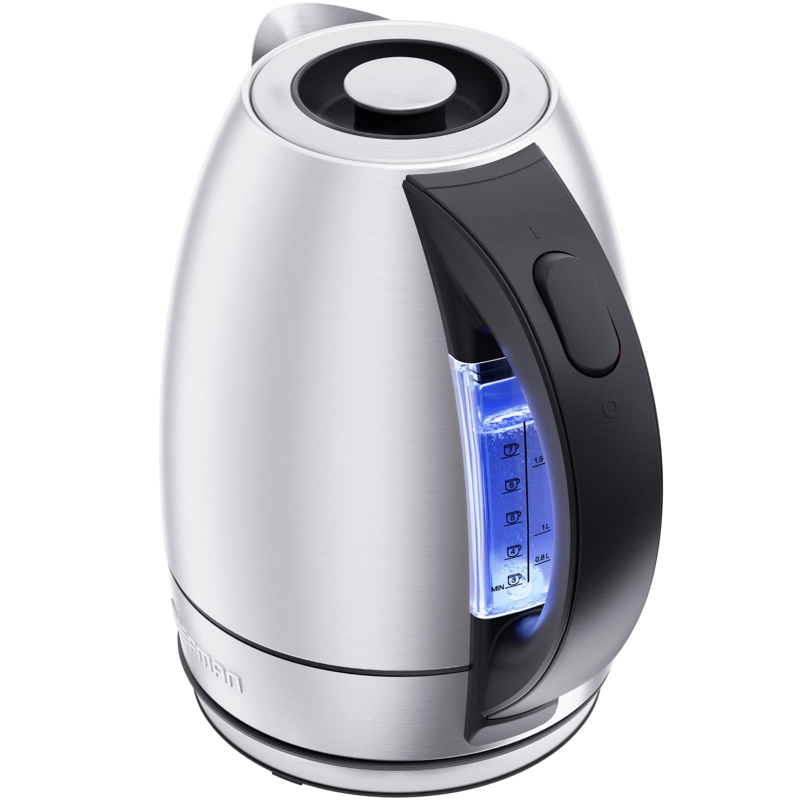 Photo 1 of ***FOR PARTS/NON-FUNCTIONAL*** Chefman Electric Kettle, 1.8 Liter Stainless Steel Electric Tea Kettle Water Boiler with Automatic Shutoff, LED Lights, Boil-Dry Protection, Hot Water Electric Kettles for Boiling Water, Stainless