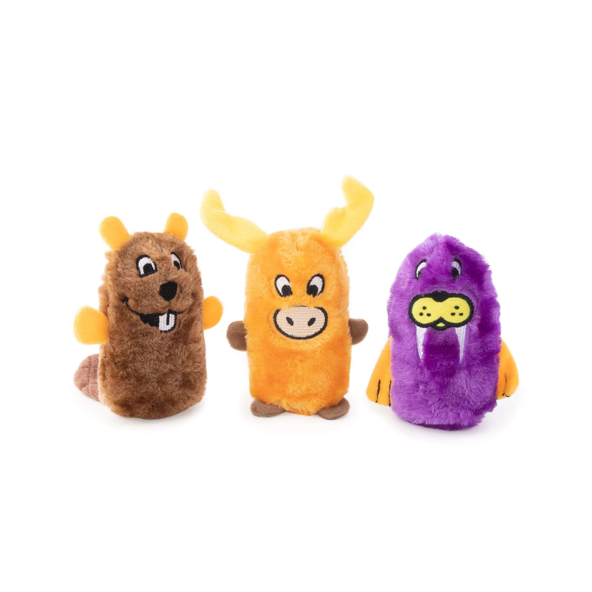 ZippyPaws Squeakie Buddies - 3-Pack, Beaver, Moose, Walrus — image 1