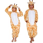 Funziez! Slim Fit Adult Onesie - Animal Costume - Plush Unisex Christmas One Piece Cosplay Suit for Women and Men