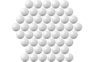 40MM Ping Pong Balls, 50 Pack White Plastic Balls for Beer Pong, Arts and Craft