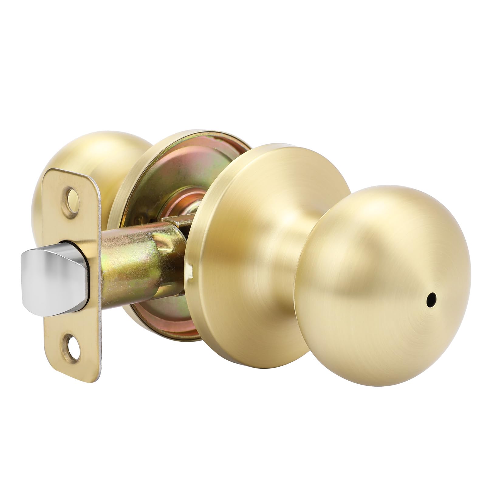 Photo 1 of Goldenwarm Gold Interior Door Knobs, Bedroom Door Knob, Door Knobs Interior Bulk, Brushed Gold Privacy Door Knob for Bedroom or Bathroom(1 Pack)