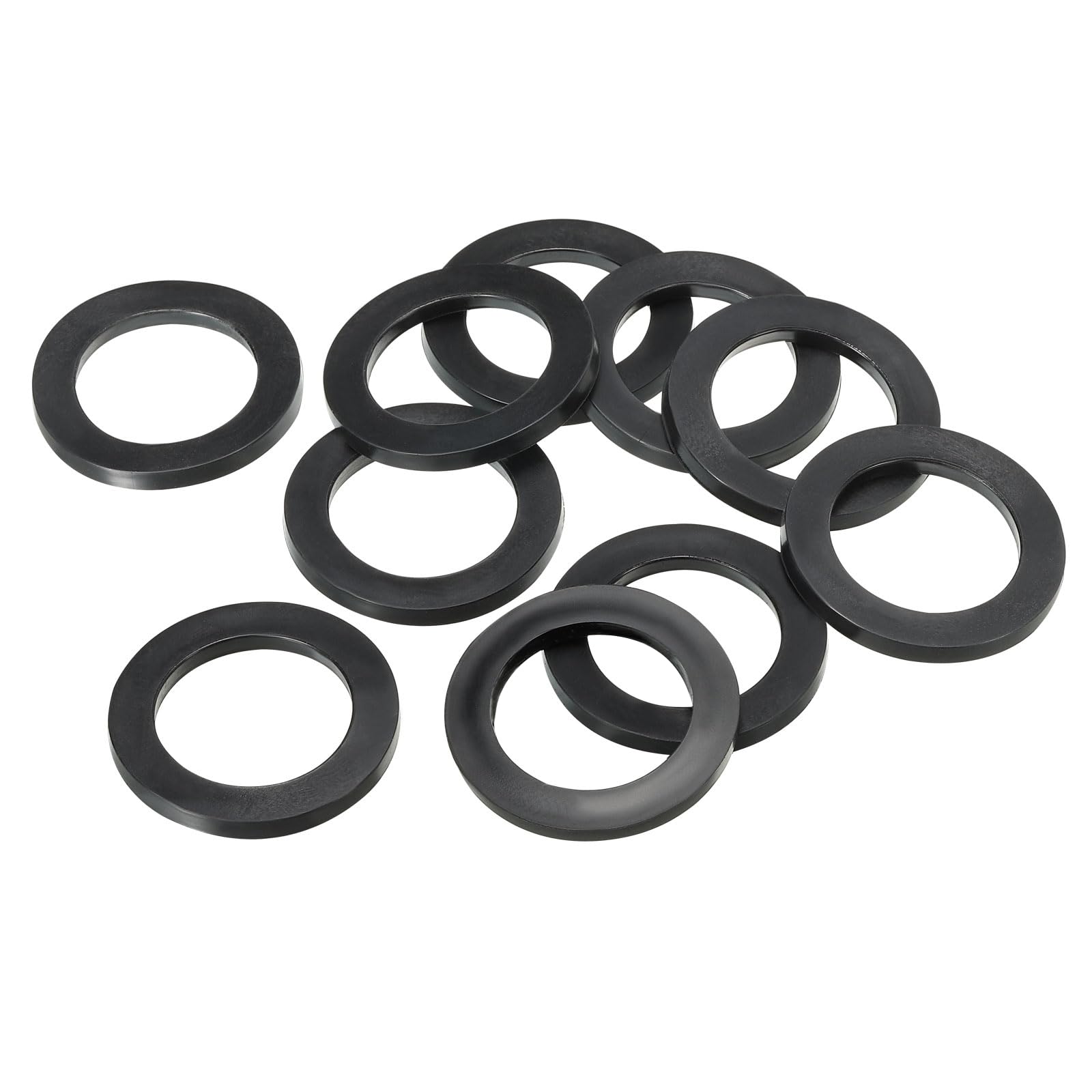 PATIKIL M32 Rubber Flat Washer, 40 Pack 32mm ID 45mm OD 4mm Thick Sealing Spacer Gasket Ring for Faucet Pipe Water Hose Fastener Bolt, Black — image 1