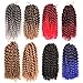 3pcs/Pack 8'' Afro Kinky Twist Hair Crochet Braids Ombre Braiding Hair Synthetic Marlybob Curly Crochet Hair Pieces