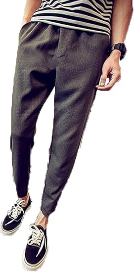 Amazon Topmodelssメンズ ファッション パンツ 無地 ズボン お兄系 長 ズボン 細身 スリムテーパード イージーパンツ ロングパンツ 通販