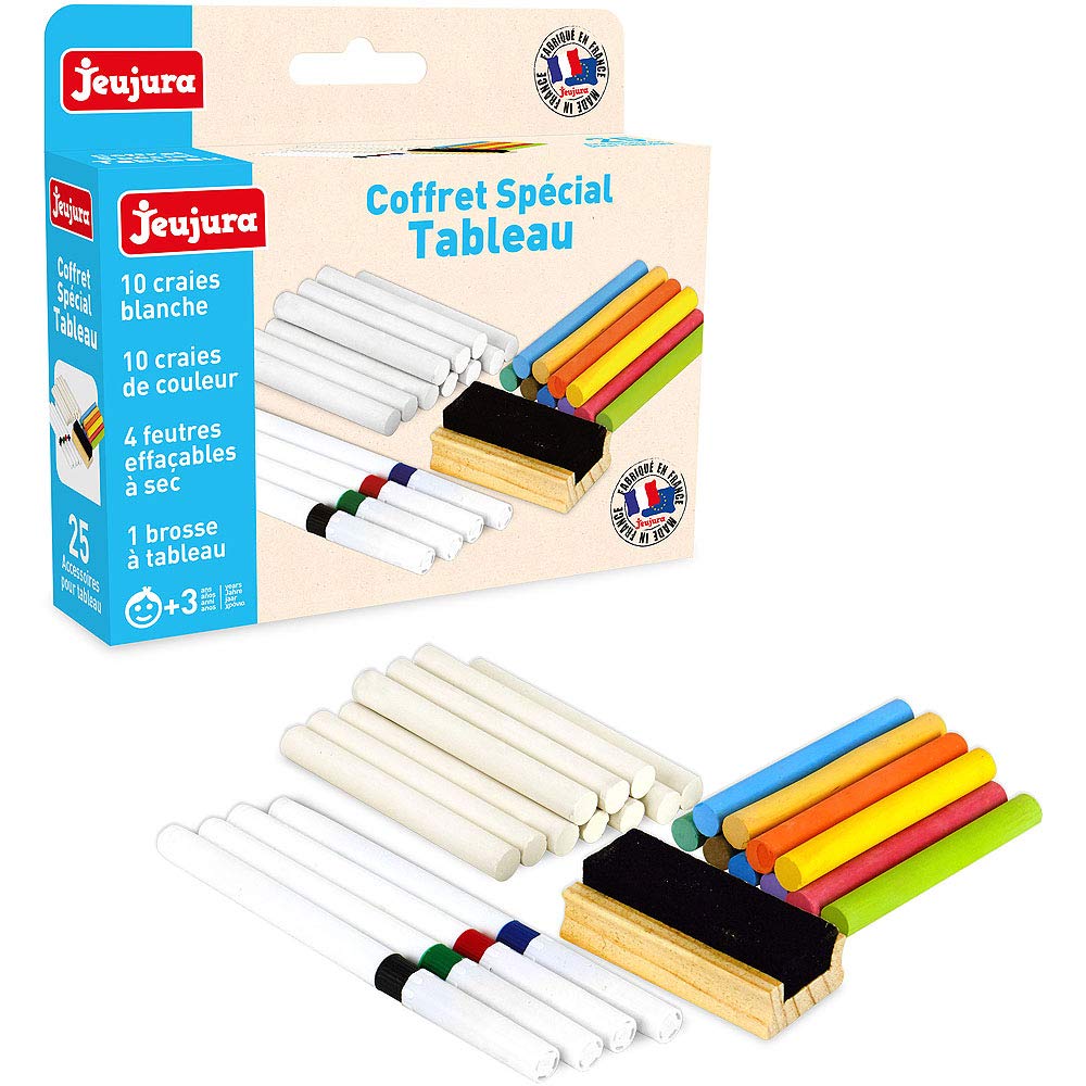 Jeujura JeujuraJ8978 Chalks Felts Brush Blackboard Set