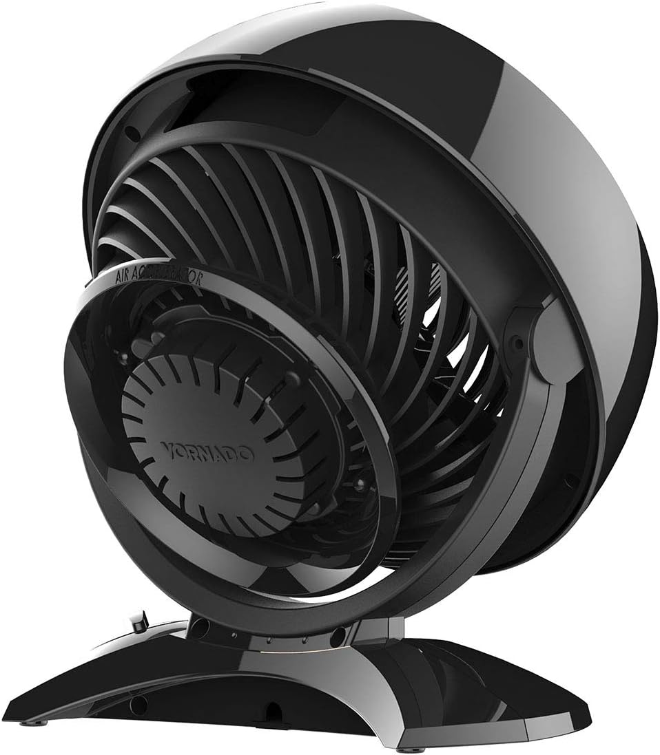 Vornado 5303 Small Whole Room Air Circulator Fan with Base-Mounted Controls, 3 Speed Settings, Multi-Directional Airflow, Removable Grill for Cleaning, Black: Home & Kitchen