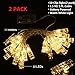 YUNICUS LED String Lights with Photo Clips Battery Operated Indoor Outdoor Decorative Fairy Lights for Bedroom, Patio, Dorm Room,Birthday, Wedding, Party, with 20 LEDs (2 Pack,10 LEDs Each)