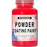 ninesung Powder Coating Paint for Metal Surfaces | Car Paint | Building Materials | Powder Paint for Steel Structures, Factories, Buildings, Playgrounds, Gardens (Red, 4 Ounce)