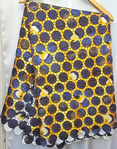 African Fabric Tissue Embroidered Lace Guipure Embroidery. Cord Lace African Swiss Lace Floral 5 Yards/4.50 metres