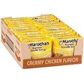 Maruchan Ramen Noodle Soup, Creamy Chicken Flavor &ndash; Japanese-Style Instant Noodles, Quick &amp; Easy Meal for Students &amp; Busy Families &ndash; 3 Oz. (24 Pack)