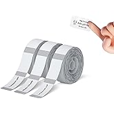 NIIMBOT D11 Label Maker Tape Adhesive Clear Paper 0.55" X 0.98" (14 X 25mm) 240 Labels/Roll, Compatible for NIIMBOT D11 D110 Label Printer, Thermal Paper Black on Transparent, 3-Roll