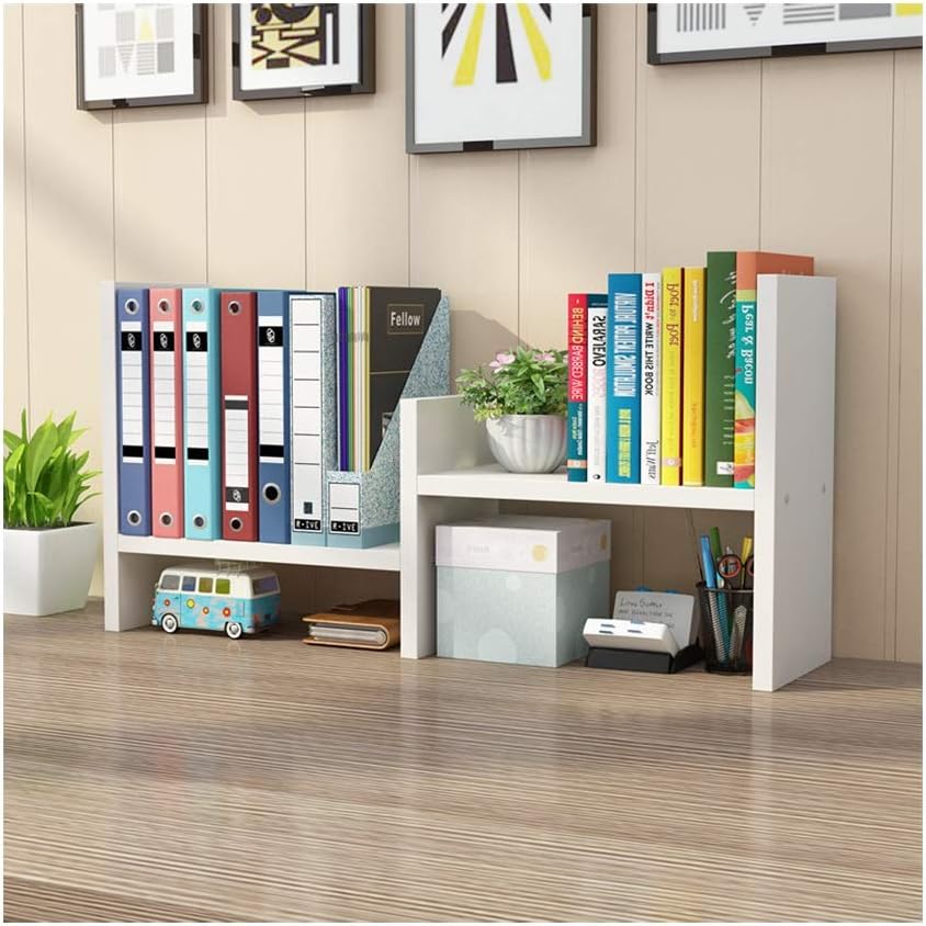 Books Binder Desktop Bookshelf Expandable Countertop Bookcase Office