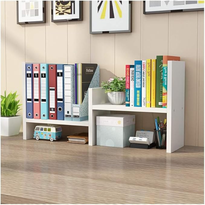 Books Binder Desktop Bookshelf Expandable Countertop Bookcase Office