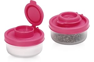 SIGNORAWARE Salt and Pepper Shakers Moisture Proof Set of 2 Small Mini Salt Shaker to go Camping Picnic Outdoors Kitchen Lunc