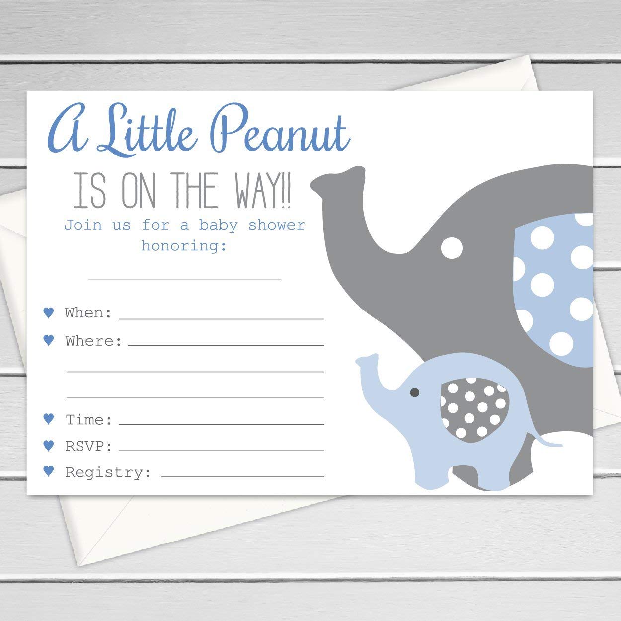 Amazoncom Baby Boy Elephant Themed Shower Invitations Amazoncom Baby Boy Elephant Themed Shower Invitations