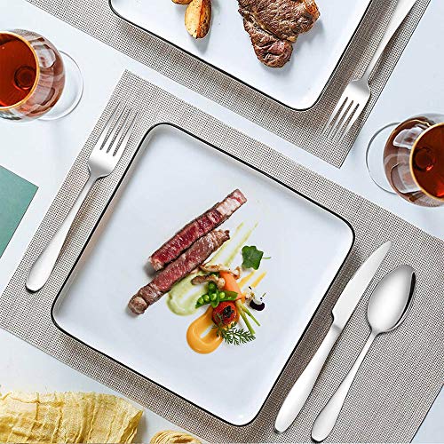 LIANYU 72Piece Silverware Set with Steak Knives, Stainless Steel Flatware Cutlery Set for 12