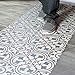 Vinyl Floor Runner, Durable, Soft and Easy to Clean, Ideal for Kitchen Floor, Entryway or Hallway Floor Mat. Freestyle, Steel Deco Pattern (2 ft x 6 ft)