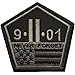 SpaceAuto Never Forget The September 11 Attacks The Pentagon 9/11 Nation Tactical Morale Desert Badge Hook & Loop Embroidery Patch 3.42