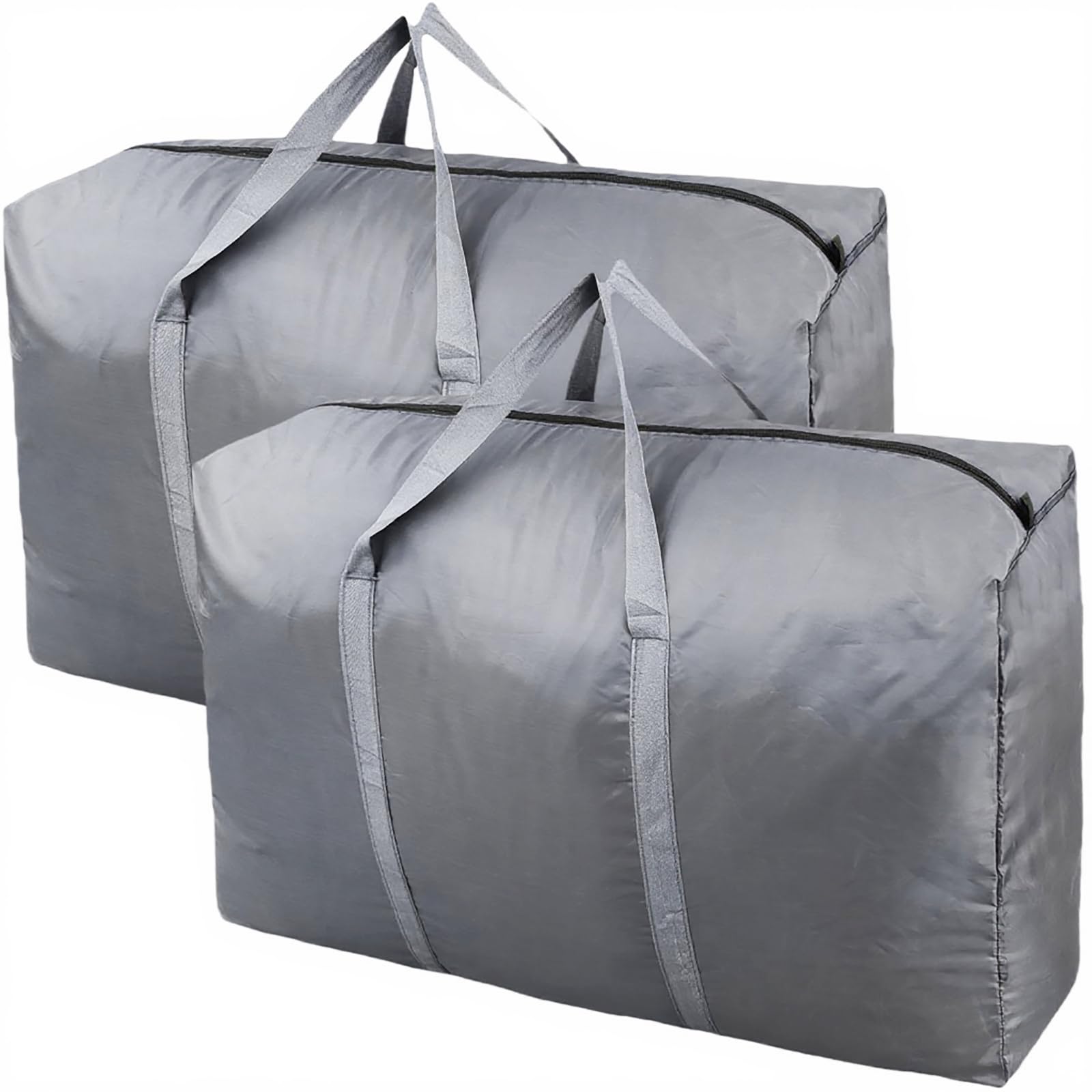Photo 1 of 100L Extra Large Storage Bags, Big Moving Bags with Strong Zippers & Carrying Handles, Packing Bags for Moving, Storage, Travel and Camping, Storage Totes For Space Saving (Grey, 2 Pack)