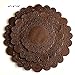 150Pcs Brown Glassine Paper Doilies, Round Assorted Size 4