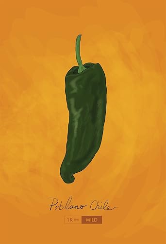 Amazon Com Poblano Chili Pepper Kitchen Print Giclee Original Art