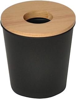 Opportunity 26b1512050170 Ebonite Mini Abfalleimer Kunststoff/Holz Schwarz 13 x 13 x 14 cm