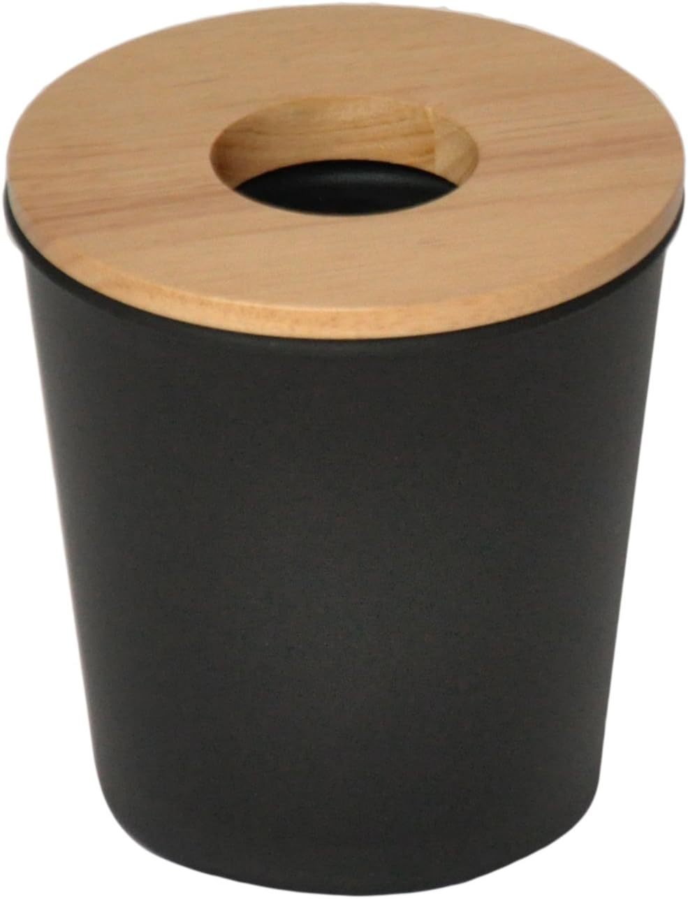 Opportunity 26b1512050170 Ebonite Mini Abfalleimer Kunststoff/Holz Schwarz 13 x 13 x 14 cm