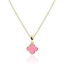 Amazon.com: QVY Dainty Four Leaf Clover Necklace for Women 18K ...