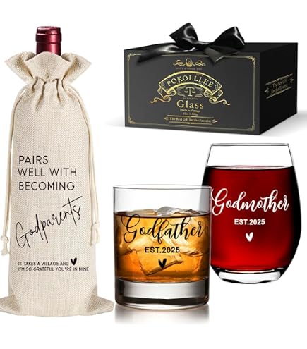 Mothers Day Gifts For Godmother - Will You Be My Godmother From GodChild - Pregnancy Announcement Gifts For Godmother, Godmom, Godparents - 16 Oz Coffee Glass