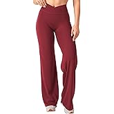 YEOREO Straight Leg Leggings for Women No Front Seam Workout Leggings 31.5" Crossover High Waist Soft Eddiy Yoga Pants