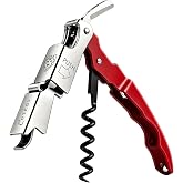 CORKAS Wine Key - Professional Handcrafted Heavy Duty Waiter Corkscrew, Compact Wine Opener with Double Hinged, Foil Cutter a