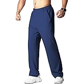 MAIKANONG Men's Lightweight Athletic Pants with Pockets Straight Leg Quick Dry Sweatpants Casual Gym Workout Pants