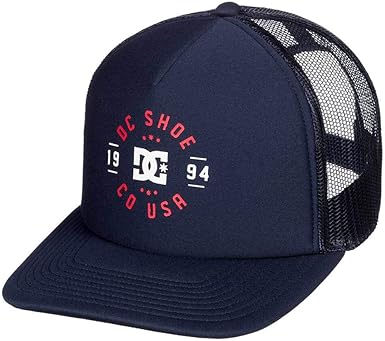 blue and black dc hat