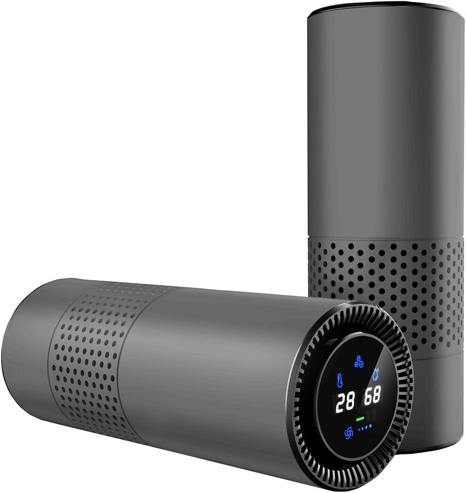 LeadYoung Air Purifier True Hepa with Gesture Control, Odor Allergies Eliminator Smokers, Smoke, Dust,Perfect for Car Desktop