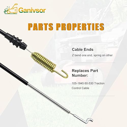 Ganivsor 105-1845 Lawnmower Traction Drive Control Cable for 22