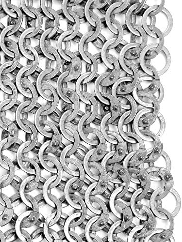 Chainmail Voiders-Alternating Mild Steel Wedge Riveted Flat Rings and Solid Flat Rings