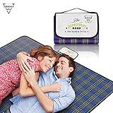 Forbidden Road Portable Picnic Blanket Mat Beach Large Foldable Waterproof Sandproof Durable for Outdoor Camping Beach Hiking Backpacking Traveling