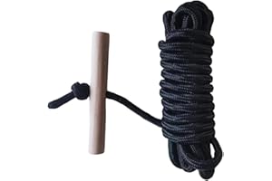 YBWYDH PR-20 Tree Pruner Rope Replacement Kit 20 Feet Long with Wooden Handle Compatible with Jameson Fiscar Big Mouth Manual