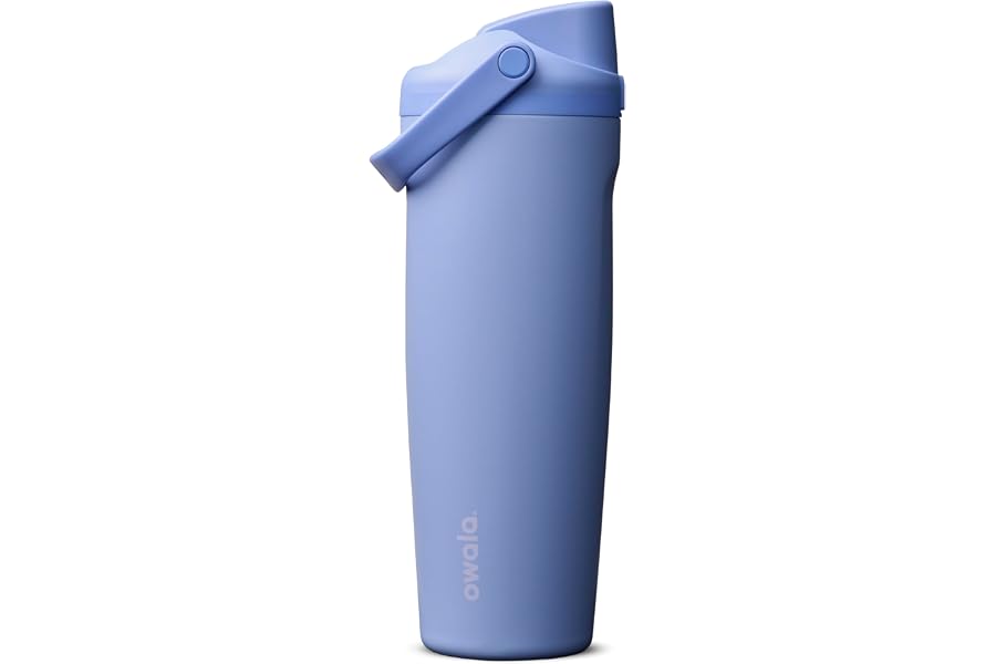 Owala FreeSip Sway Insulated Stainless Steel Water Bottle with Two-Way Spout, Built-In Straw and Bucket Handle, Made for Travel, School, and Sports, 30oz, BPA Free, Leak Proof, Out of the Blue