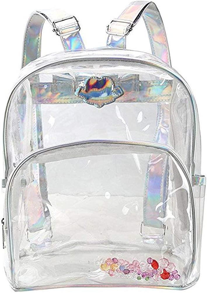 Cute Transparent Laser Backpack Lightweight Casual Children School