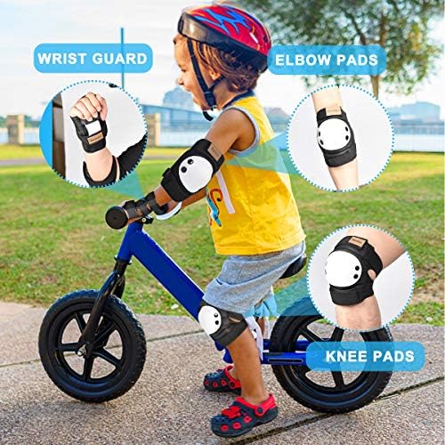 Black elbow, knee, and wrist pads for extreme sports gear, priced at $33.99.