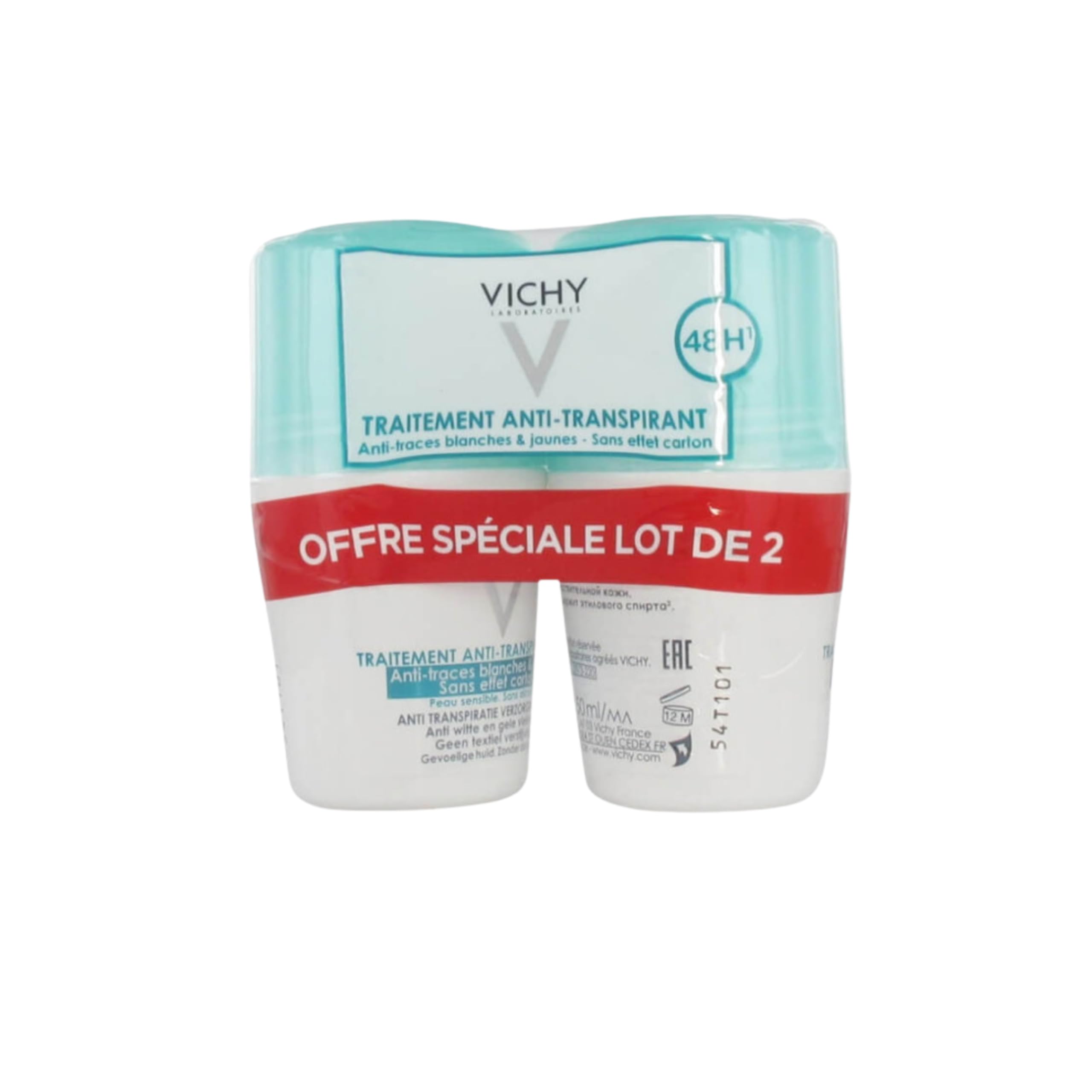 VICHY 48H Anti-Perspirant Treatment Deodorant 2x50 ml