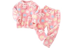Boys Girls Fuzzy Fleece Pants Set Winter Fluffy 2 Piece Loung𝐞 Outfits Flannel Pullover Sweatshirt Sets Kid Casual Sweatsuit