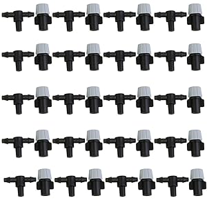 Generic 20pcs Sprinkler Heads Nozzle + Tee joints for Misting Watering Irriga...-14013863MG