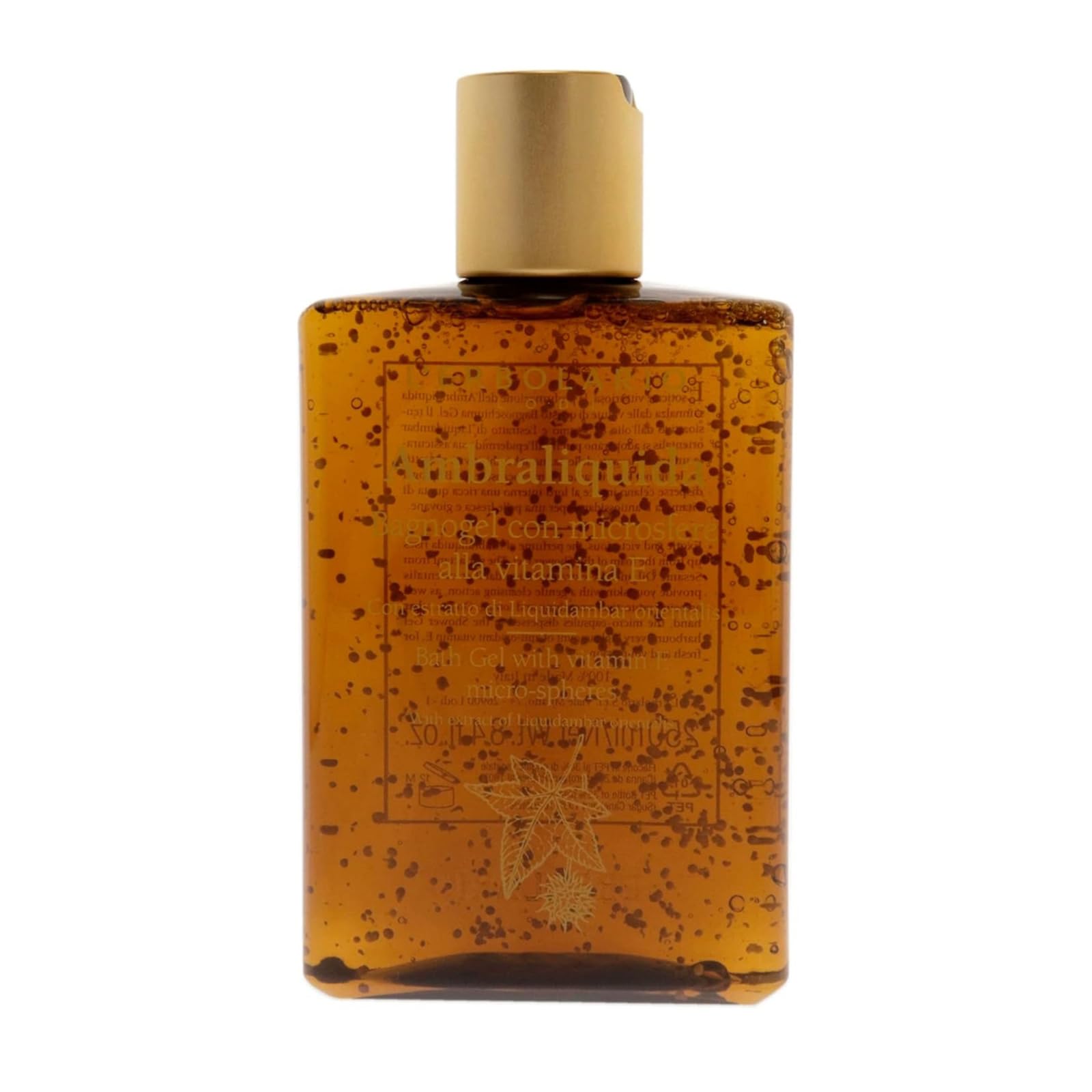 LErbolario Ambraliquida Bath Gel With Vitamin E Micro-Spheres For Unisex 8.4 oz Shower Gel