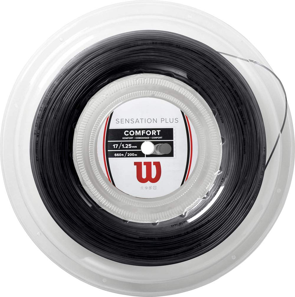 Wilson Unisex-Adult Sensation Plus Reel Racket strings, Black, 17