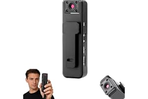Ultra HD 2-in-1 Sports Video & Audio Recorder, 1080P Body Camera with Audio IR Night Vision, Wearable Clip-On Sports Action C