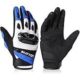 MVPTOO Goatskin Leather Motorcycle Gloves for Men & Women - Touchscreen with Carbon Knuckle & Palm Sliders – Dirt Bike, Motocross & Riding Gloves