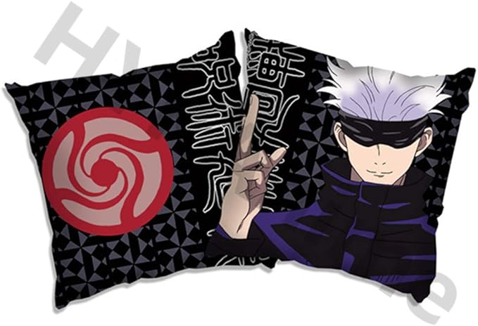Amazon Hykanime 呪術廻戦 五条 悟 クッションカバー 抱き枕カバー 45cm 45cm サテン 両面プリント 描き下ろし アニメ 萌えグッズ 通販