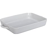 BIA Cordon Bleu Taos 6-Quart Rectangle Baker Dish with Handles, White